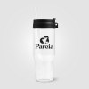 Gobelet Polar en verre recyclé à deux tons avec paille - 1 L (+Sérigraphie)