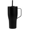 Gobelet Majesty en acier inoxydable recyclé avec paille - 890 ml (+Sérigraphie)