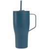 Gobelet Majesty en acier inoxydable recyclé avec paille - 890 ml (+Sérigraphie)