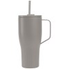 Gobelet Majesty en acier inoxydable recyclé avec paille - 890 ml (+Sérigraphie)
