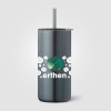 Gobelet Borealis en acier inoxydable recyclé avec paille - 475 ml (+Gravure Laser)