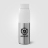 Bouteille Borealis à couvercle à torsion en acier inoxydable recyclé - 650 ml (+Sérigraphie)