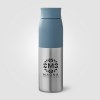 Bouteille Borealis à couvercle à torsion en acier inoxydable recyclé - 650 ml (+Sérigraphie)