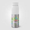 Bouteille Borealis à couvercle à torsion en acier inoxydable recyclé - 650 ml (+Sérigraphie)