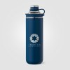 Bouteille Oasis avec couvercle et poignée en acier inoxydable recyclé - 680 ml (+Sérigraphie)