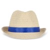 Chapeau de paille végétal avec bande colorée