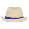 Chapeau de paille végétal avec bande colorée
