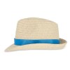 Chapeau de paille végétal avec bande colorée