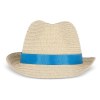 Chapeau de paille végétal avec bande colorée