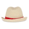 Chapeau de paille végétal avec bande colorée