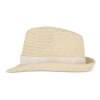 Chapeau de paille végétal avec bande colorée