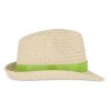 Chapeau de paille végétal avec bande colorée