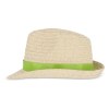 Chapeau de paille végétal avec bande colorée