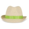 Chapeau de paille végétal avec bande colorée