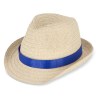 Chapeau de paille végétal avec bande colorée