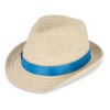 Chapeau de paille végétal avec bande colorée