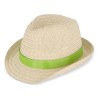 Chapeau de paille végétal avec bande colorée