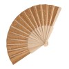 Éventail à main bois &amp; liège