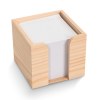 Bloc de papier 10x10x8.5cm dans une boîte cubique en bois