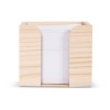 Bloc de papier 10x10x8.5cm dans une boîte cubique en bois