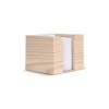 Bloc de papier 10x10x8.5cm FSC dans une boîte cubique en bois