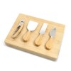 Service à fromage et à vin en bambou (4 pièces)