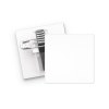 BADGE PLASTIQUE (PS) CARRE 36x36 mm AVEC PINCE EPINGLE
