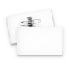 BADGE PLASTIQUE (PS) RECTANGLE 70x43 mm AVEC PINCE EPINGLE