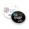 BADGE PLASTIQUE (PS) ROND Ø55 mm AVEC PINCE EPINGLE