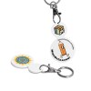 PORTE-CLE MOUSQUETON AVEC JETON FORME ROND Ø35