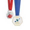 MEDAILLE PLASTIQUE (PMMA) EP 3 mm ET MAXI 30 cm2 AVEC CORDON SATIN