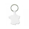 PORTE CLES PLASTIQUE SOUPLE FORME FRANCE (anneau 25 mm)
