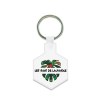 PORTE CLES PLASTIQUE SOUPLE FORME HEXAGONE (anneau 25 mm)