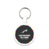 PORTE CLES PLASTIQUE SOUPLE ROND Ø41 mm (anneau 25 mm)