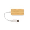HUB USB en bambou avec prise remplaçable - RIVO
