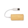 HUB USB en bambou avec prise remplaçable - RIVO