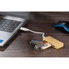 HUB USB en bambou avec prise remplaçable - RIVO