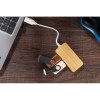 HUB USB en bambou avec prise remplaçable - RIVO