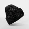 Bonnet à patch en grosse mailles