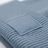 Bonnet à large revers avec patch ton sur ton