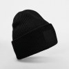 Bonnet à large revers avec patch ton sur ton
