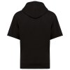 Sweat-shirt écoresponsable à capuche à épaules tombantes manches courtes French Terry unisexe
