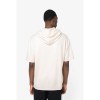 Sweat-shirt écoresponsable à capuche à épaules tombantes manches courtes French Terry unisexe