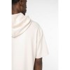 Sweat-shirt écoresponsable à capuche à épaules tombantes manches courtes French Terry unisexe