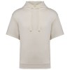 Sweat-shirt écoresponsable à capuche à épaules tombantes manches courtes French Terry unisexe