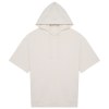 Sweat-shirt écoresponsable à capuche à épaules tombantes manches courtes French Terry unisexe
