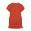 Robe t-shirt écoresponsable en éponge à épaules tombantes femme