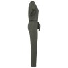 Combinaison en maille manches courtes en lin femme