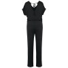 Combinaison en maille manches courtes en lin femme