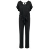 Combinaison en maille manches courtes en lin femme